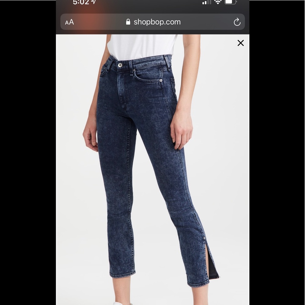 RAG N BONE Grayish black Nina high waisted JEANS/Minna color - Picture 5 of 13